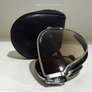 Rare Vintage Porsche Design by Carrera 5622 70 Folding Sunglasses Silver Bicolor